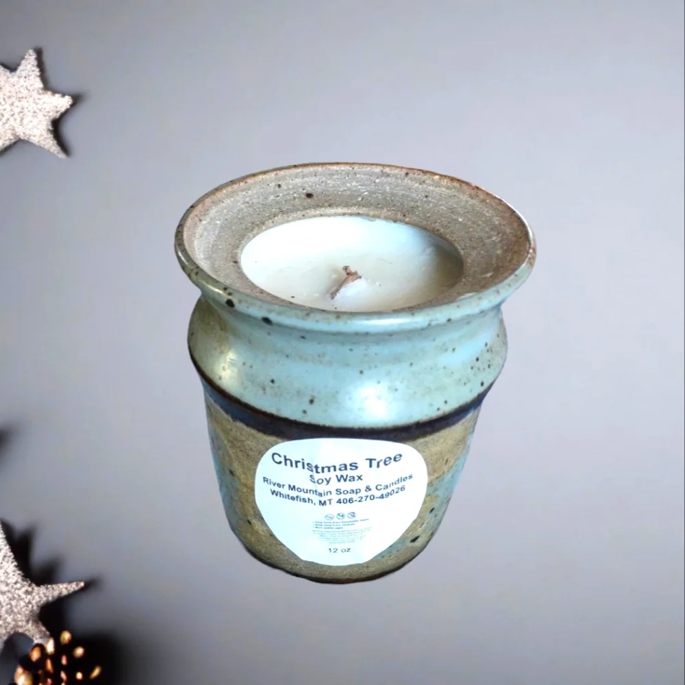Christmas tree ceramic candle - Picture 1 of 1